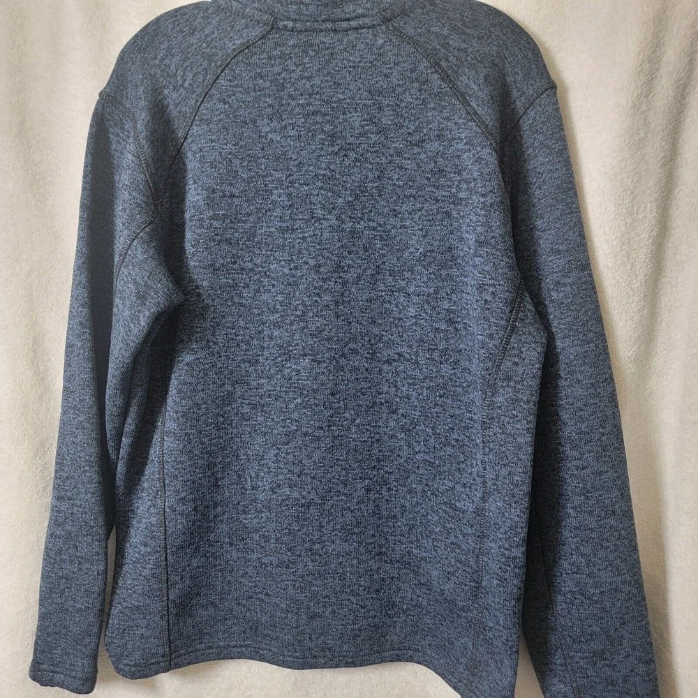 Eddie Bauer‎ Sweater Mens XL Blue Long Sleeve 1/4 Zip Fleece Pullover Mock Neck